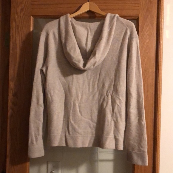 [VINCE] Wool and Cashmere Cross Front Hoodie Sweater - Picture 2 of 12